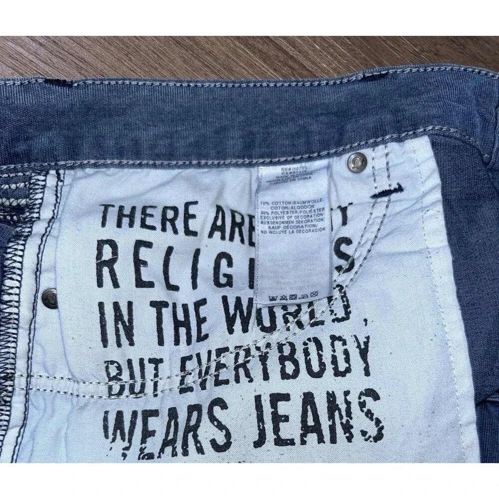 True Religion Geno Men Sz 40 Straight Slim Denim Light Wash Jean Pants